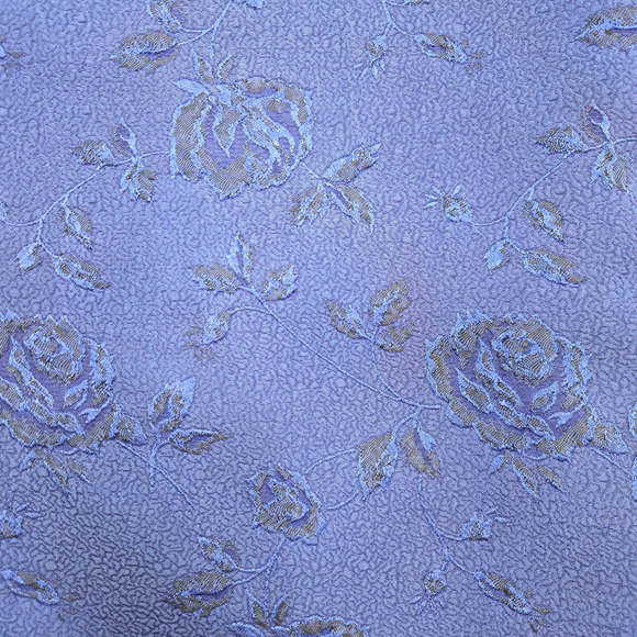 Vintage 80s Royal Blue Jacquard Skirt Suit Floral Formal Skirt Blazer Size 12P - Picture 10 of 16